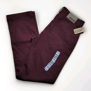 Duluth Trading Co Flex Fire Hose Standard Fit 5 Pocket Pants Mens 34x34 Burgundy
